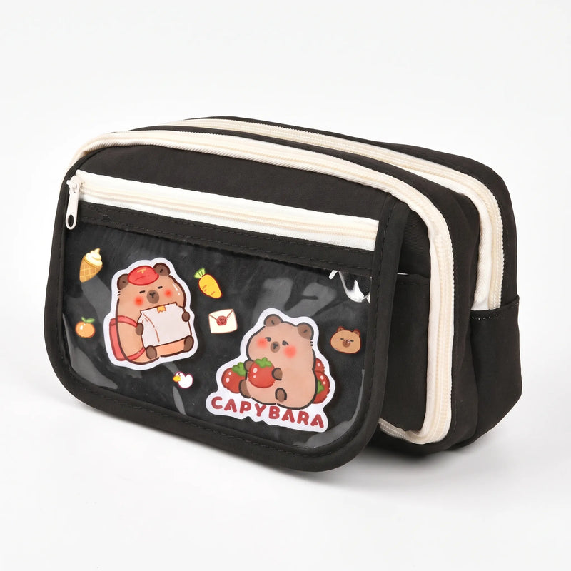 Large Capacity Multi-Compartment Stationery Pouch - Pouchio