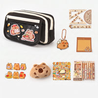 Large Capacity Multi-Compartment Stationery Pouch - Pouchio