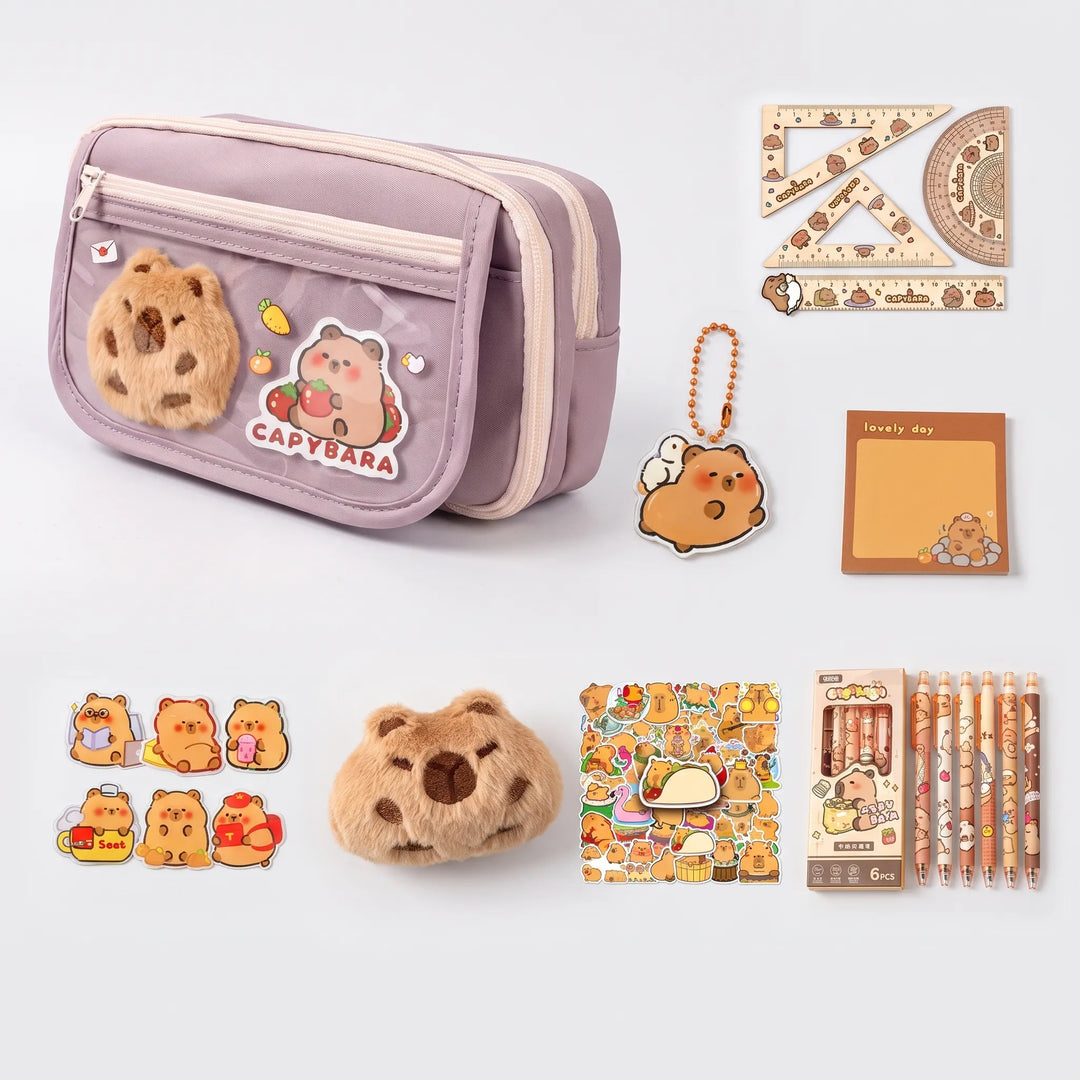 Large Capacity Multi-Compartment Stationery Pouch - Pouchio