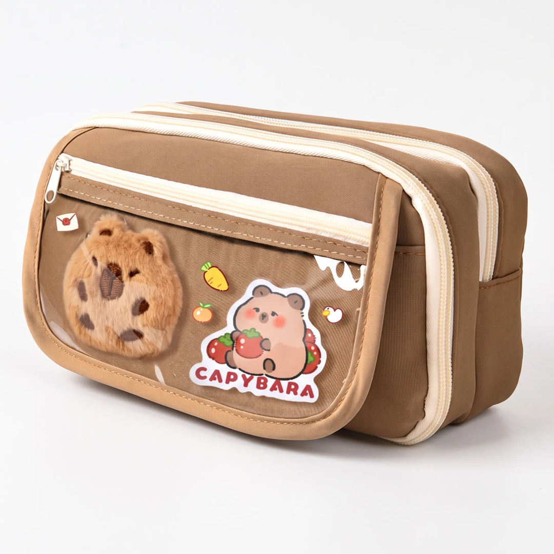 Large Capacity Multi-Compartment Stationery Pouch - Pouchio