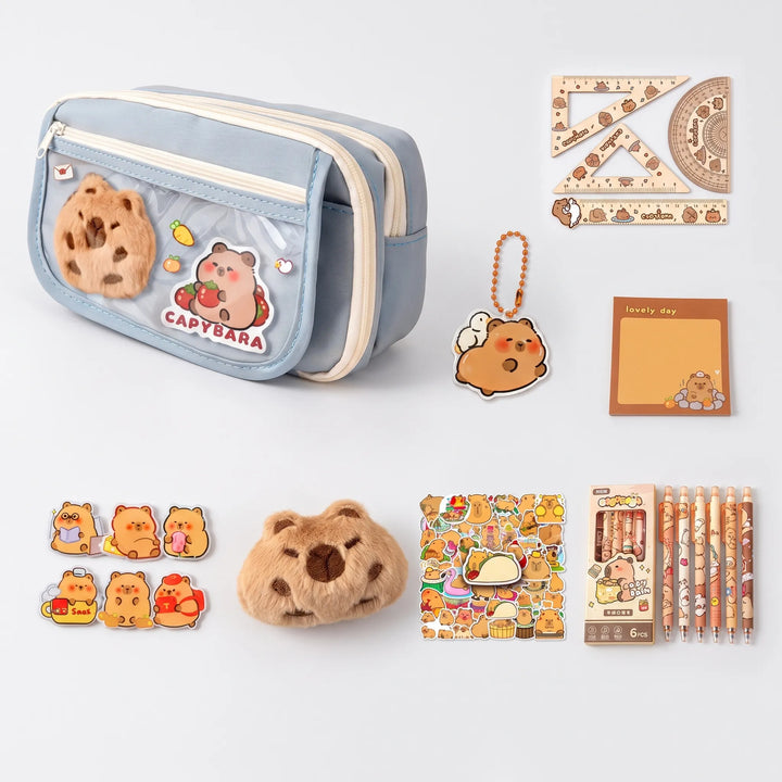 Large Capacity Multi-Compartment Stationery Pouch - Pouchio