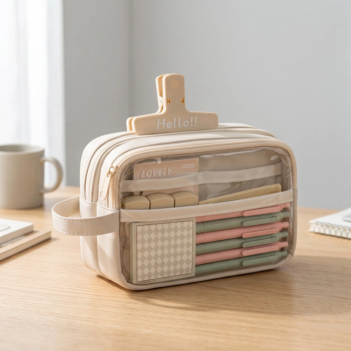 Large Capacity Multi-Layer Pencil Case - Deskova