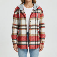 Lässige Hemdjacke Mit Kapuze - Felicia