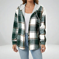 Lässige Hemdjacke Mit Kapuze - Felicia