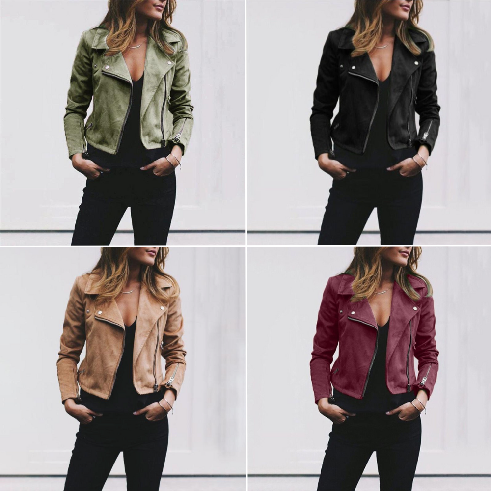 Damen Wildleder Bikerjacke – Noelia