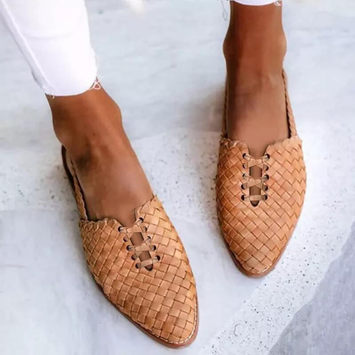 Handgeflochtene Ledersandalen für Damen - Clara