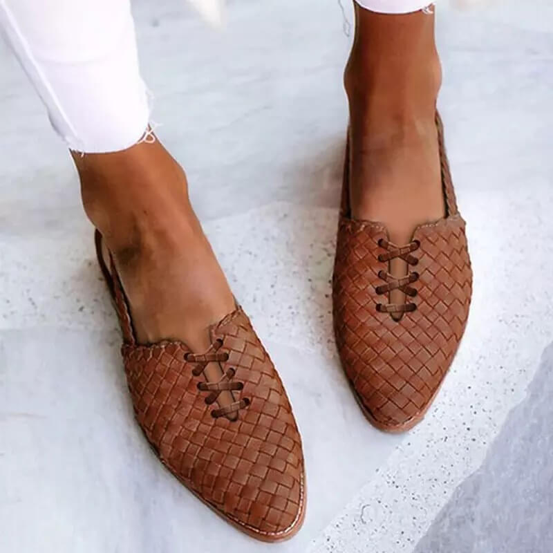 Handgeflochtene Ledersandalen für Damen - Clara