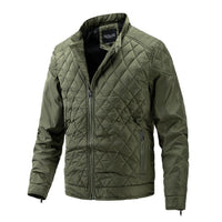 Casual heren herfstjack met diamantpatroon – Max