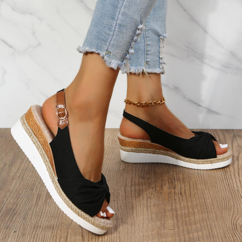 Damen-Sandalen mit Keilabsatz - ComfiLift