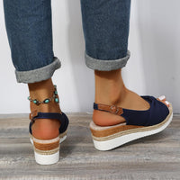 Damen-Sandalen mit Keilabsatz - ComfiLift