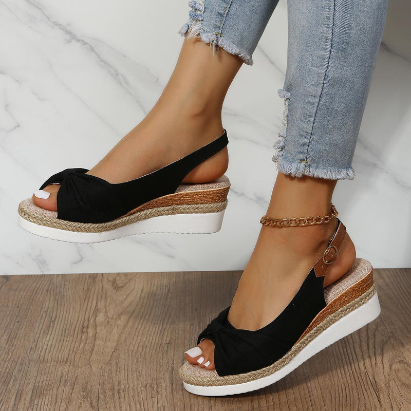 Damen-Sandalen mit Keilabsatz - ComfiLift