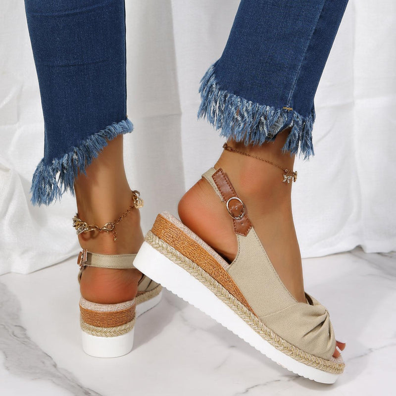 Damen-Sandalen mit Keilabsatz - ComfiLift