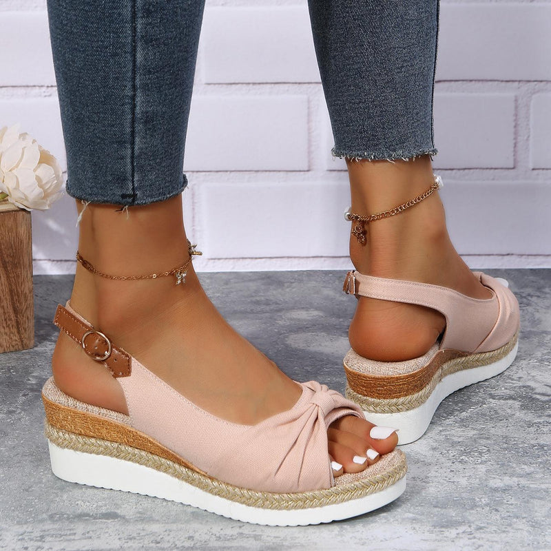 Damen-Sandalen mit Keilabsatz - ComfiLift