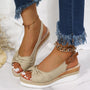 Damen-Sandalen mit Keilabsatz - ComfiLift