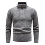 Gestrickter Herrenpullover mit halbem Reißverschluss – Cedric