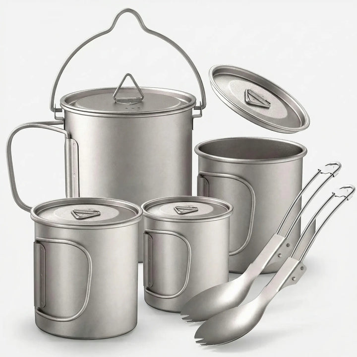 Lightweight Titanium Camp Cookware Set -  Trekvess
