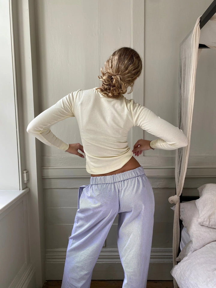 Damen-Loungebroek mit Streifendesign – Elvira