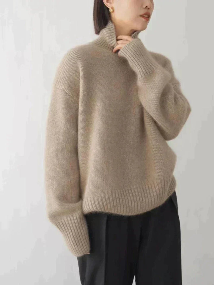 Weicher Kaschmir Damen-Rollkragenpullover - Seraphina