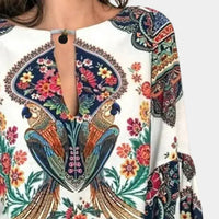 Luftige Damen-Sommerbluse mit Blumenmuster - Isabelle