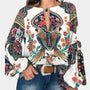 Luftige Damen-Sommerbluse mit Blumenmuster - Isabelle