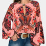 Luftige Damen-Sommerbluse mit Blumenmuster - Isabelle