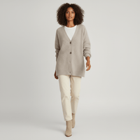 Locker Geschnittener Cardigan Mit Knopfleiste - Jamila