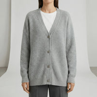 Locker Geschnittener Cardigan Mit Knopfleiste - Jamila