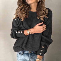 Locker Geschnittener Strickpullover - Charlotta