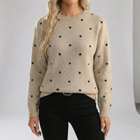 Locker Sitzender Pullover Mit Punktmuster - Sahra