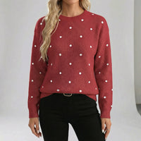 Locker Sitzender Pullover Mit Punktmuster - Sahra