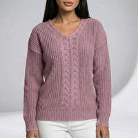 Lockergeschnittener Langarm-Pullover - Carla