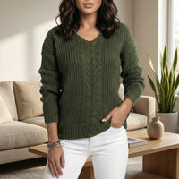 Lockergeschnittener Langarm-Pullover - Carla