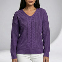 Lockergeschnittener Langarm-Pullover - Carla