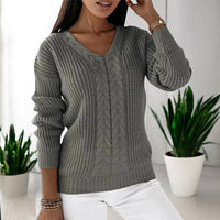 Lockergeschnittener Langarm-Pullover - Carla