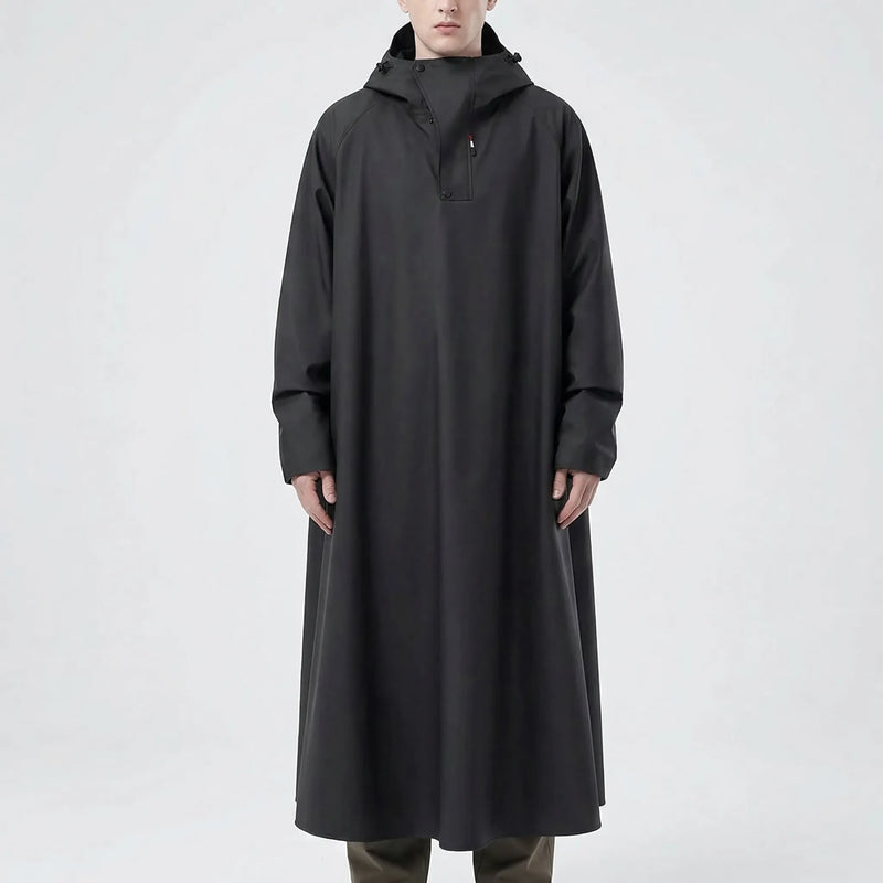 Long Hooded Riding Rain Jacket -  Drizlecape