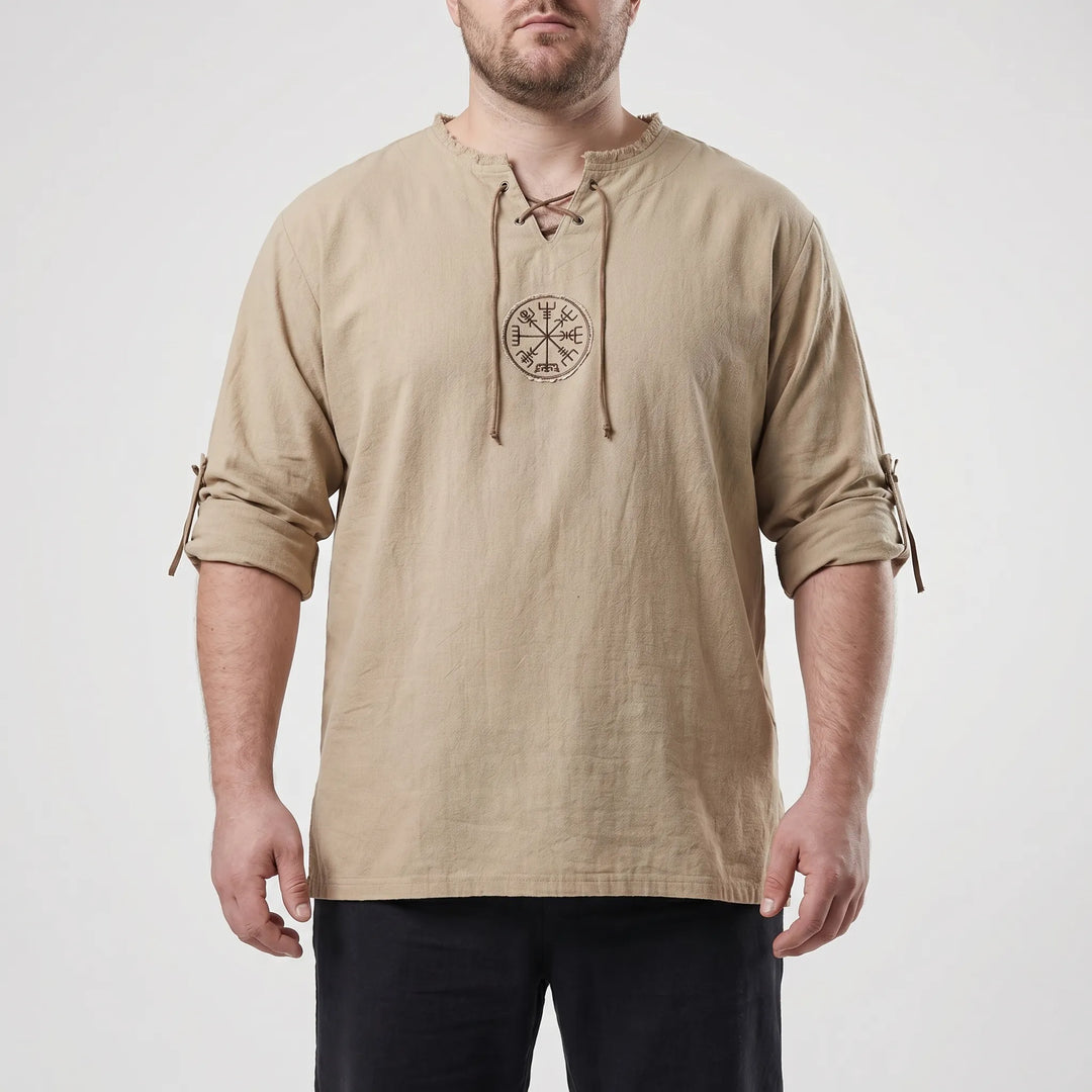 Long Sleeve Viking Embroidery Shirt - Brett