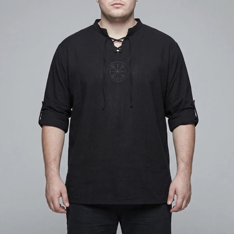 Long Sleeve Viking Embroidery Shirt - Brett