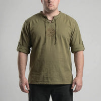 Long Sleeve Viking Embroidery Shirt - Brett