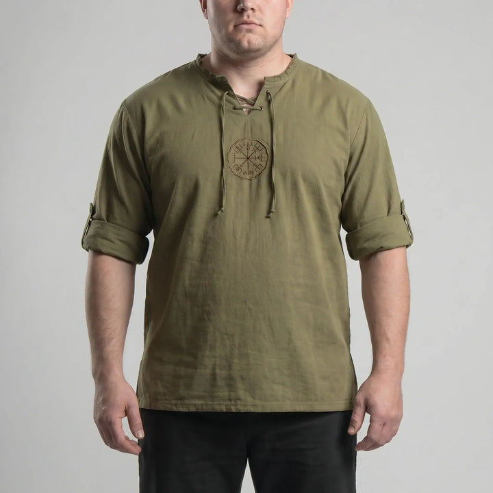 Long Sleeve Viking Embroidery Shirt - Brett