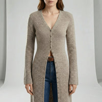 Longline-Cardigan Mit Knopfleiste - Lisann
