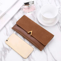 Veloursleder Geldbörse | Groß & Modern