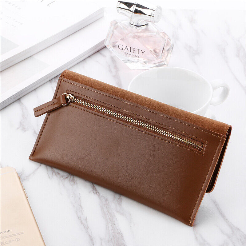 Veloursleder Geldbörse | Groß & Modern