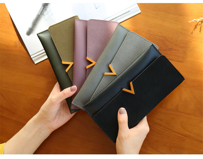 Veloursleder Geldbörse | Groß & Modern