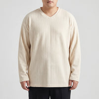 Loose Fit Long Sleeve V-Neck Tee - Steve