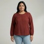 Loose Long Sleeve Embroidered Shirt - Joan