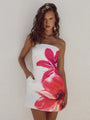 Trägerloses Sommerkleid mit Blumenmuster – Zoey