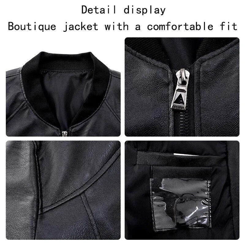 Bikerjacke| Leder-Bomberjacke