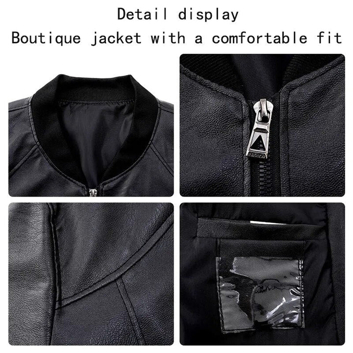 Bikerjacke| Leder-Bomberjacke