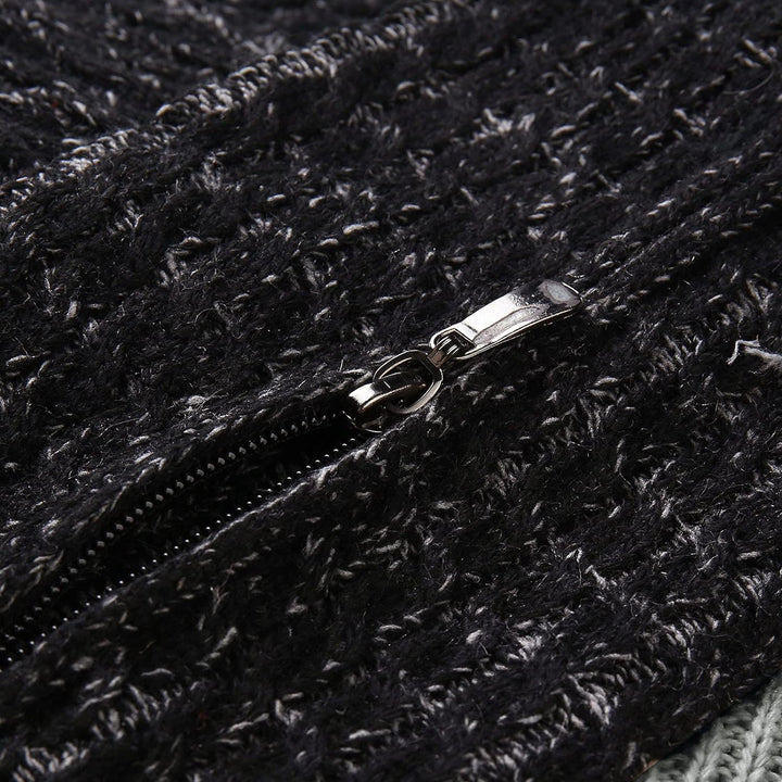 Lässiger Pullover | Vintage Wollpullover mit hohem Kragen
