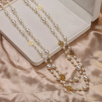 Camellia Long Pearl Necklace | For a Timeless Style